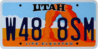 UT license plate W488SM