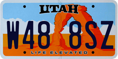 UT license plate W488SZ