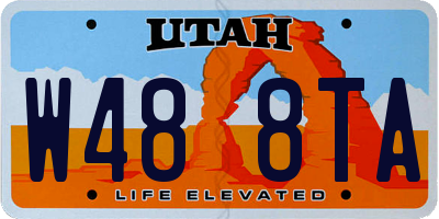 UT license plate W488TA