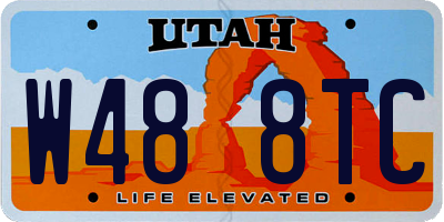 UT license plate W488TC