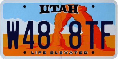 UT license plate W488TF