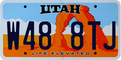UT license plate W488TJ