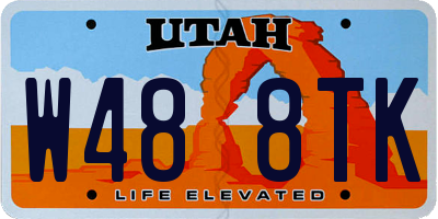 UT license plate W488TK