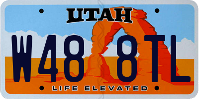 UT license plate W488TL