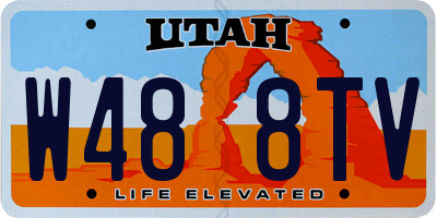 UT license plate W488TV