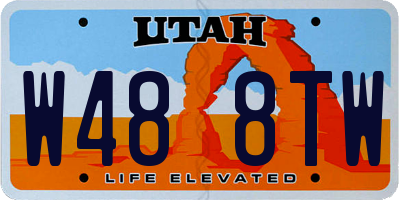 UT license plate W488TW