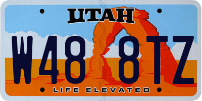 UT license plate W488TZ