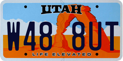 UT license plate W488UT