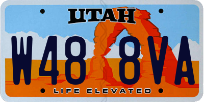 UT license plate W488VA