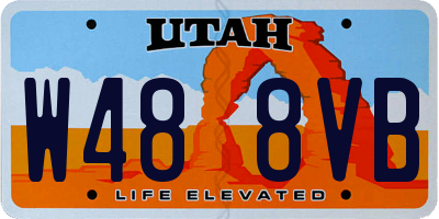 UT license plate W488VB