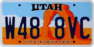 UT license plate W488VC