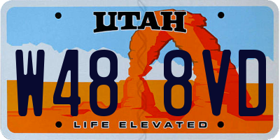 UT license plate W488VD