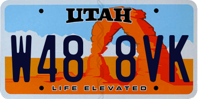 UT license plate W488VK