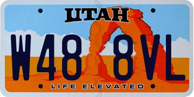 UT license plate W488VL