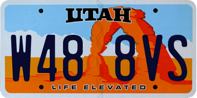 UT license plate W488VS