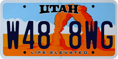 UT license plate W488WG