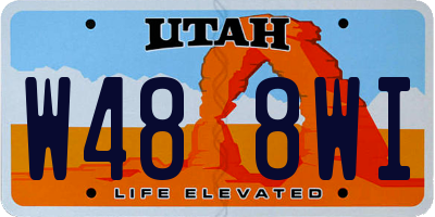 UT license plate W488WI