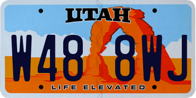 UT license plate W488WJ