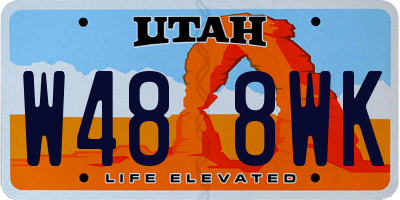 UT license plate W488WK