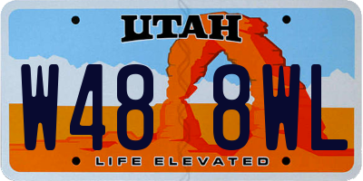 UT license plate W488WL