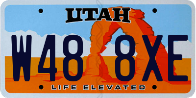 UT license plate W488XE