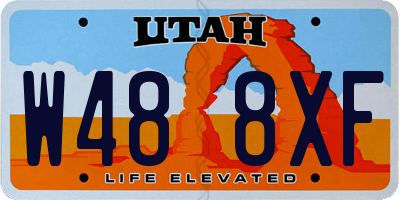 UT license plate W488XF