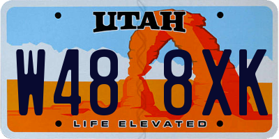 UT license plate W488XK
