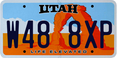 UT license plate W488XP