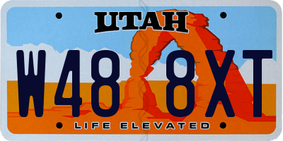 UT license plate W488XT