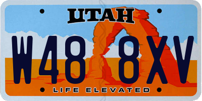 UT license plate W488XV