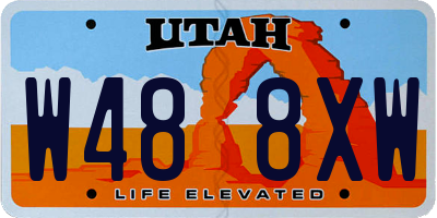 UT license plate W488XW