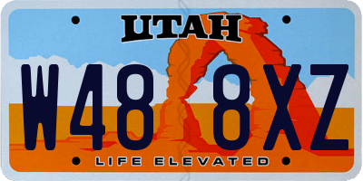UT license plate W488XZ