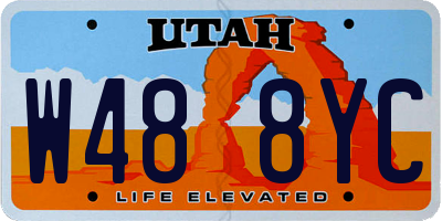UT license plate W488YC