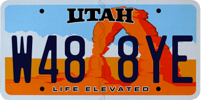 UT license plate W488YE