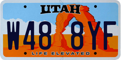 UT license plate W488YF