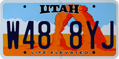 UT license plate W488YJ
