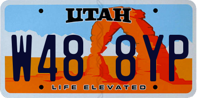 UT license plate W488YP