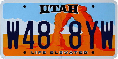 UT license plate W488YW