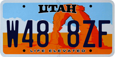 UT license plate W488ZF
