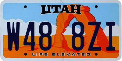 UT license plate W488ZI