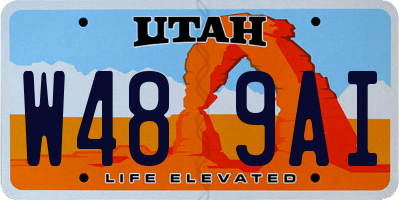 UT license plate W489AI