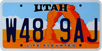 UT license plate W489AJ
