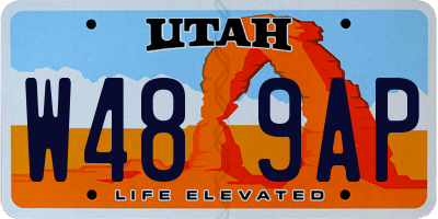 UT license plate W489AP