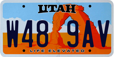 UT license plate W489AV