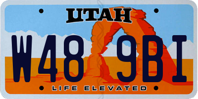 UT license plate W489BI