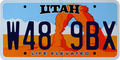 UT license plate W489BX