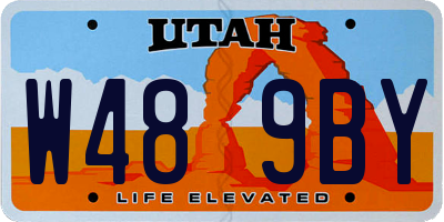 UT license plate W489BY