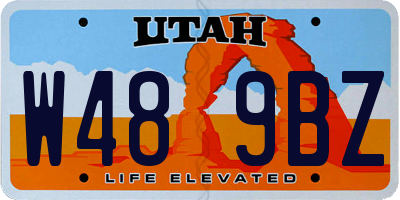 UT license plate W489BZ
