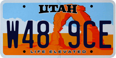 UT license plate W489CE