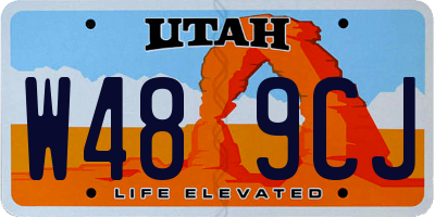 UT license plate W489CJ